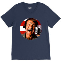 Robin Williams Comedy Legend   Robin Williams Cartoon Gifts   Acting L V-neck Tee | Artistshot