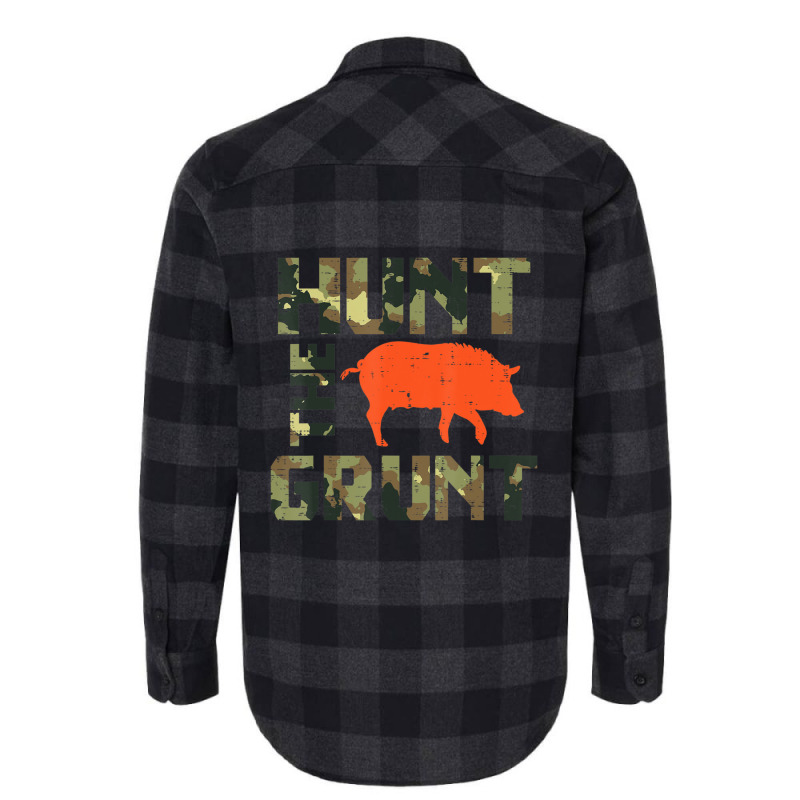 Hot Trend Camo Hunt The Grunt Hog Vintage Wild Boar Hunting Hunt Dad Flannel Shirt | Artistshot