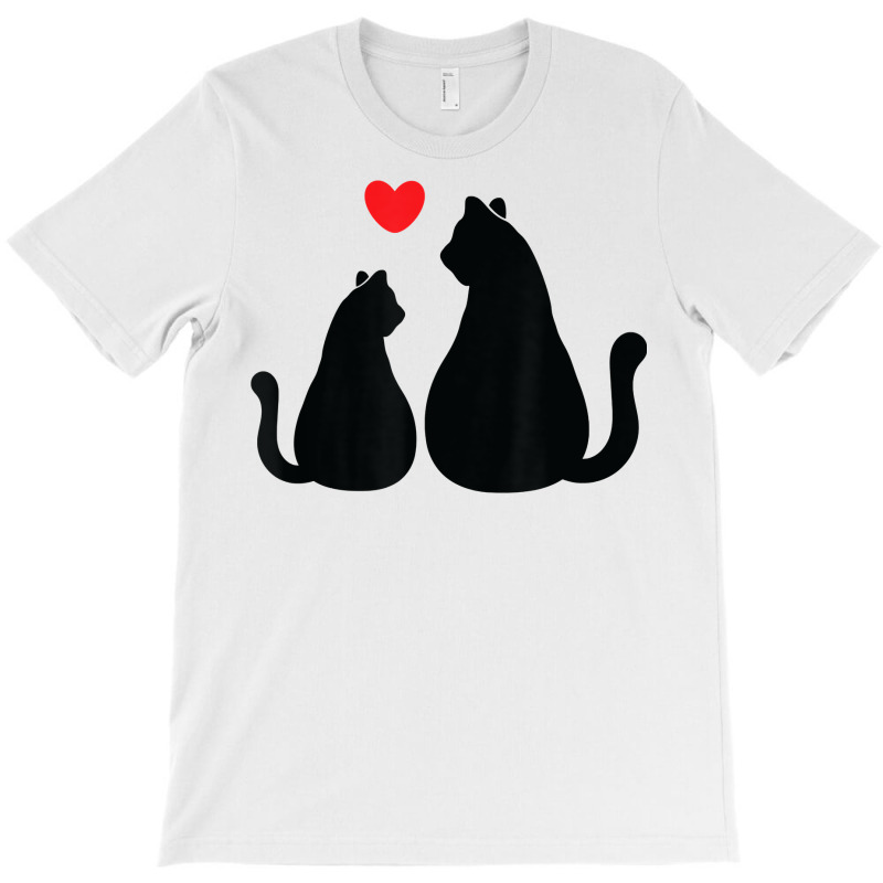 2 Cats Loving Each Other With Heart Feline Graphic T Shirt T-shirt | Artistshot