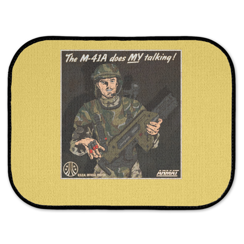 The M41a Does My Talking Rear Car Mat | Artistshot