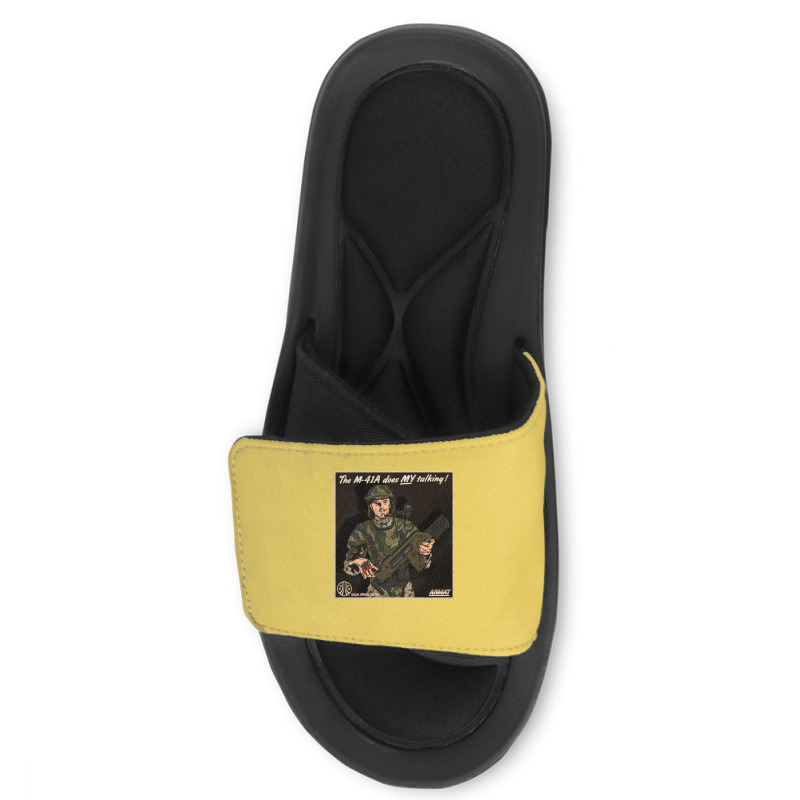 The M41a Does My Talking Slide Sandal | Artistshot