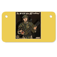 The M41a Does My Talking Motorcycle License Plate | Artistshot