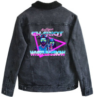 Antique Chariot And Wheelbarrow 80s Retro Fanart Unisex Sherpa-lined Denim Jacket | Artistshot