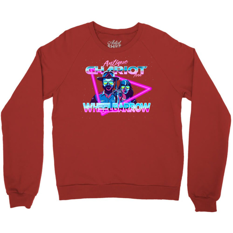 Antique Chariot And Wheelbarrow 80s Retro Fanart Crewneck Sweatshirt by kakhuwoldtf | Artistshot