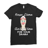 Nurse Llama Funny Nursing Registered Practitioner Gift Ladies Fitted T-shirt | Artistshot