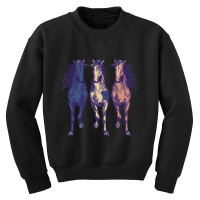 Limited Edition 3 Wild Horses Running Around Horse Art Youth Sweatshirt | Artistshot