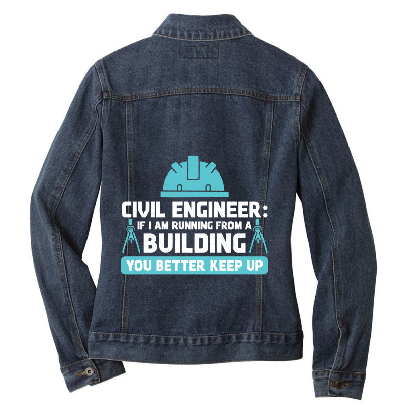 Engineer Ingeniero Civil Civil Engineering Ladies Denim Jacket by JamesArtists | Artistshot