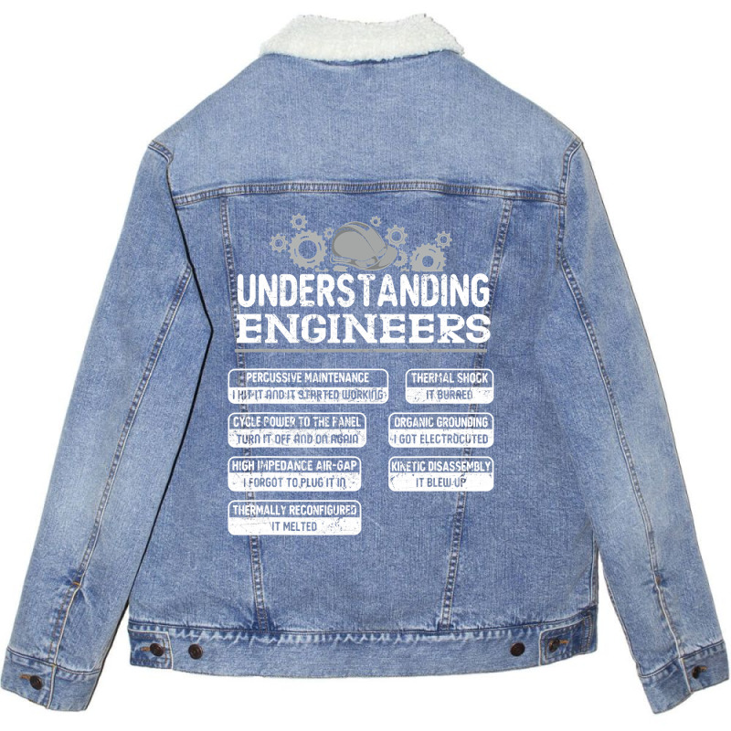 Engineering Computer Civil Understanding Engineers Unisex Sherpa-Lined Denim Jacket by casaniuy89 | Artistshot