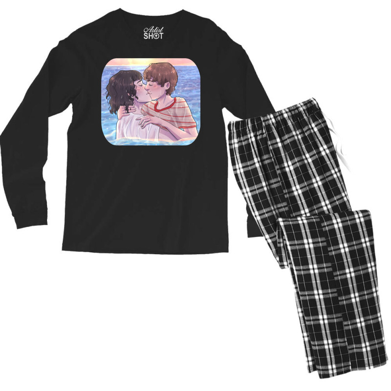 Byler Kissing In The Ocean Men's Long Sleeve Pajama Set by kakhuwoldtf | Artistshot