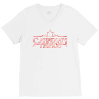 Canadian Things V-neck Tee | Artistshot