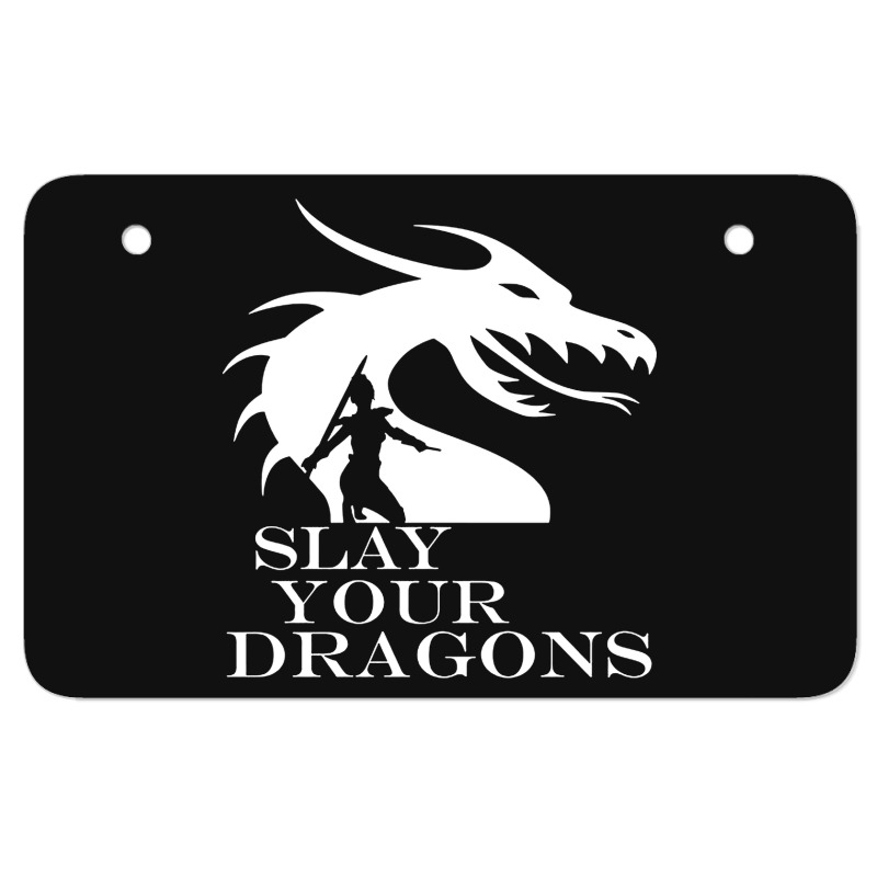 Slay Your Dragons Atv License Plate | Artistshot