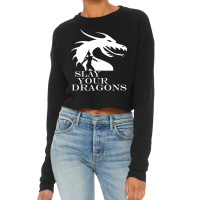 Slay Your Dragons Cropped Sweater | Artistshot