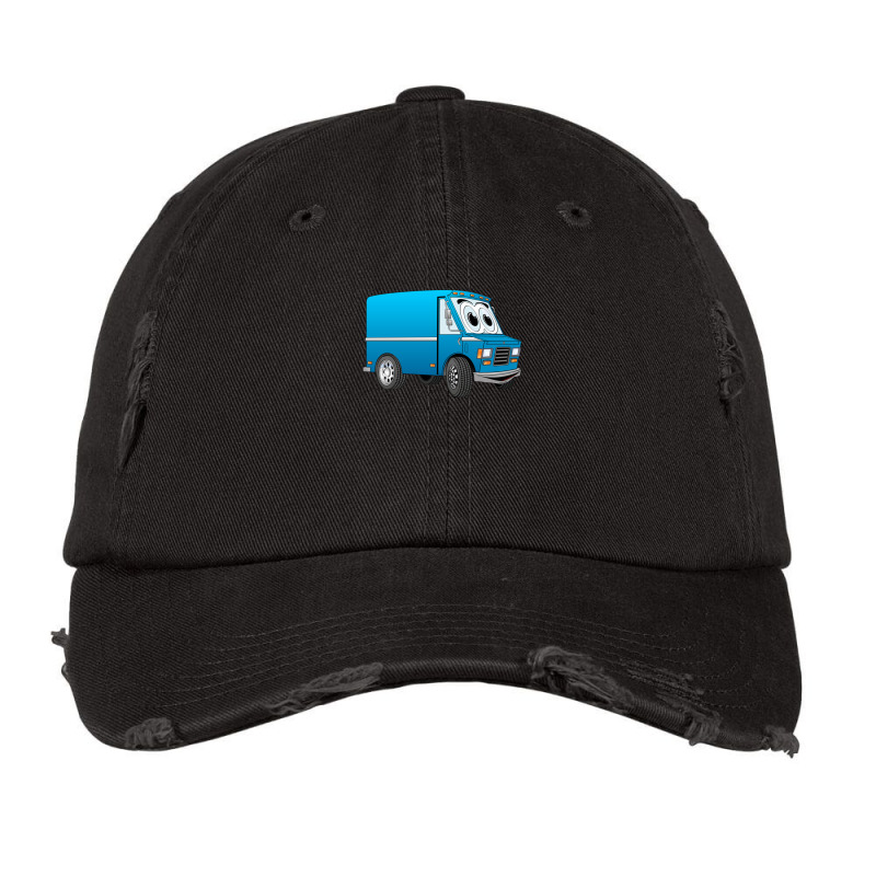 Blue Mini Van Cartoon Vintage Cap by JenniferJones | Artistshot