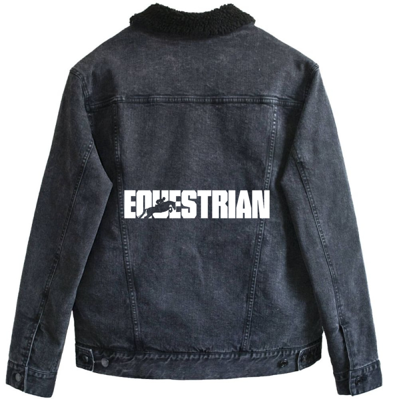 Equestrian S Designs Equestrian S ,grey ,small Unisex Sherpa-lined Denim Jacket | Artistshot