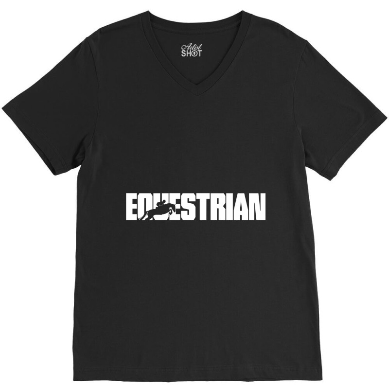 Equestrian S Designs Equestrian S ,grey ,small V-neck Tee | Artistshot