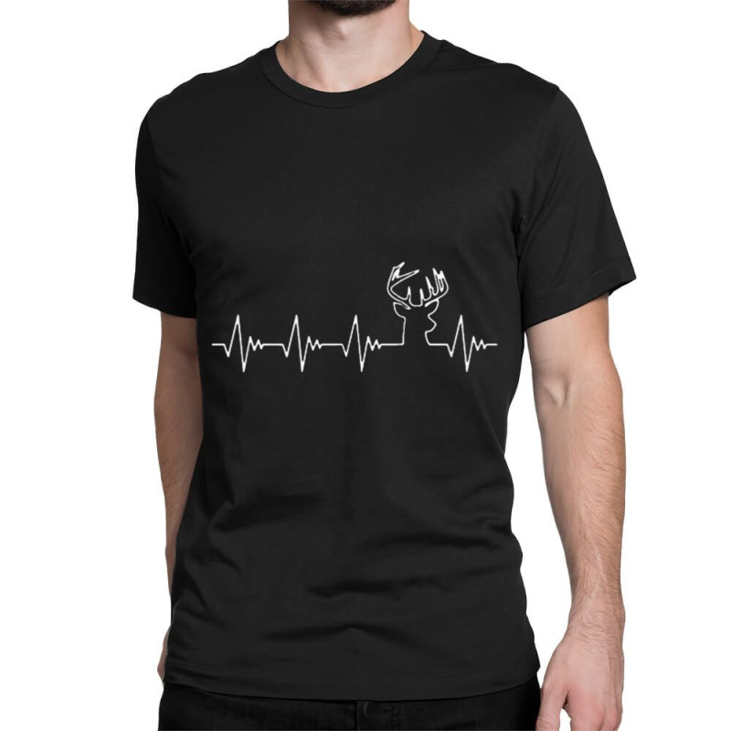 Limited Edition Deer Hunting Heartbeat Classic T-shirt by Berrios Crisp | Artistshot