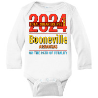 Booneville Arkansas Ar Total Solar Eclipse 2024  4  T Shirt Long Sleeve Baby Bodysuit | Artistshot