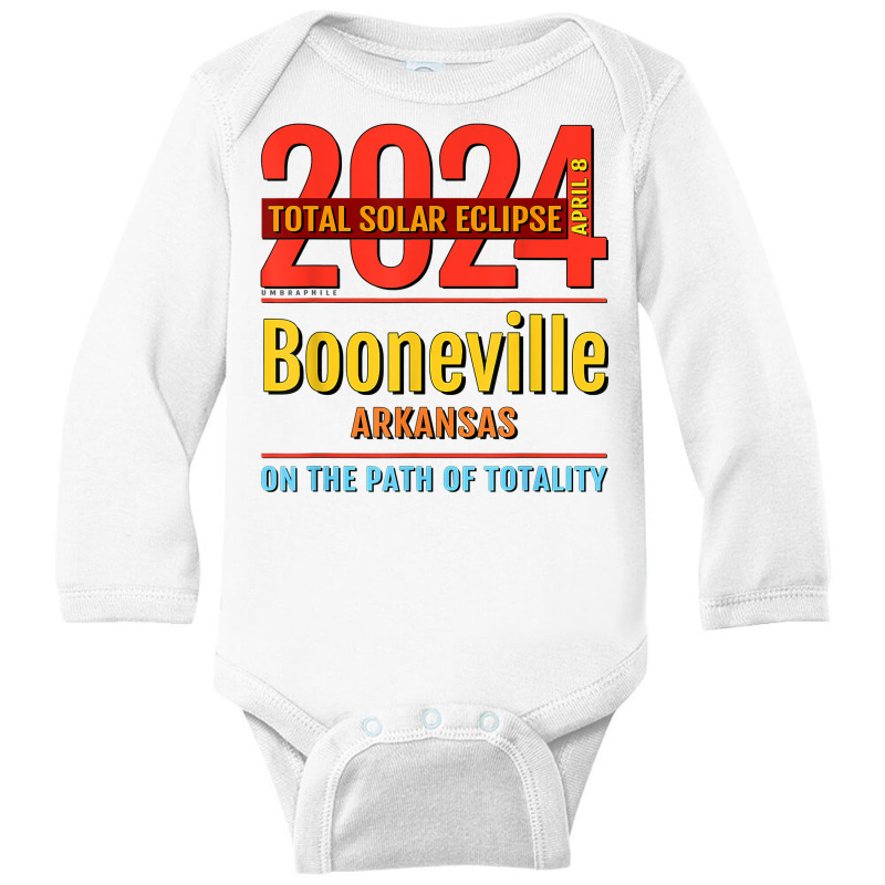 Booneville Arkansas Ar Total Solar Eclipse 2024  4  T Shirt Long Sleeve Baby Bodysuit by sheritl9tl | Artistshot