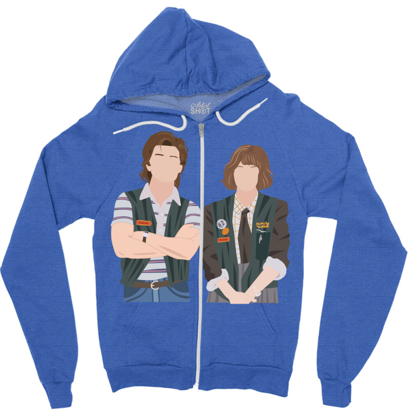 Robin And Steve Zipper Hoodie by preetynikomek | Artistshot