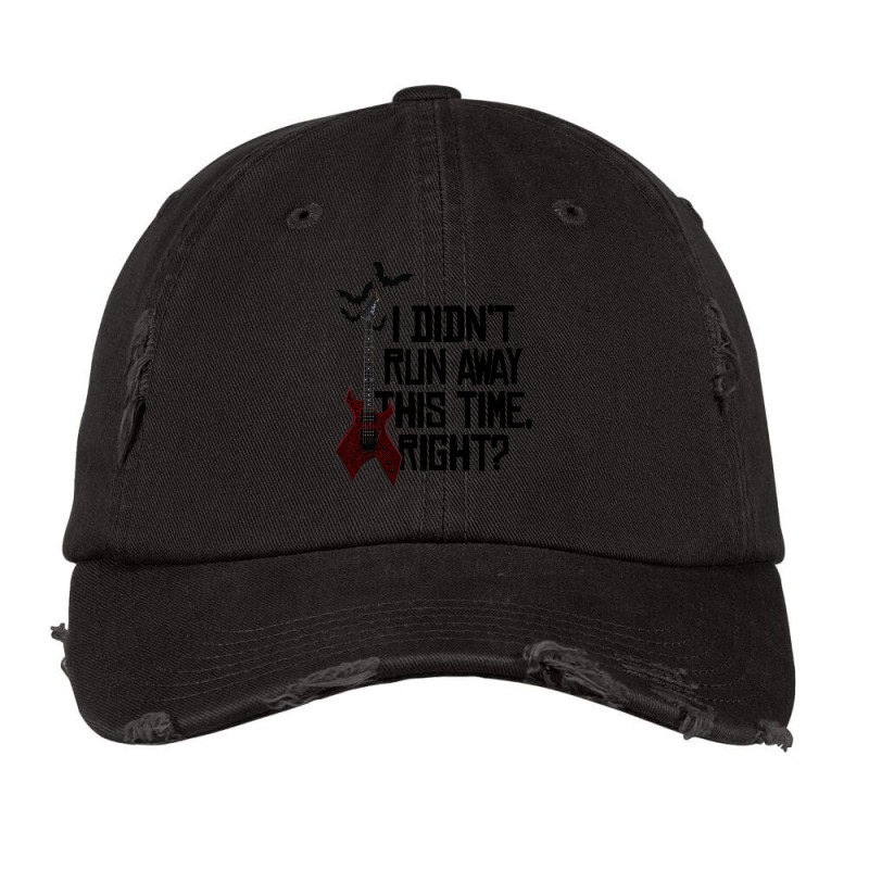 I Didn’t Run Away This Time Right   Em Vintage Cap by rronashroukl | Artistshot