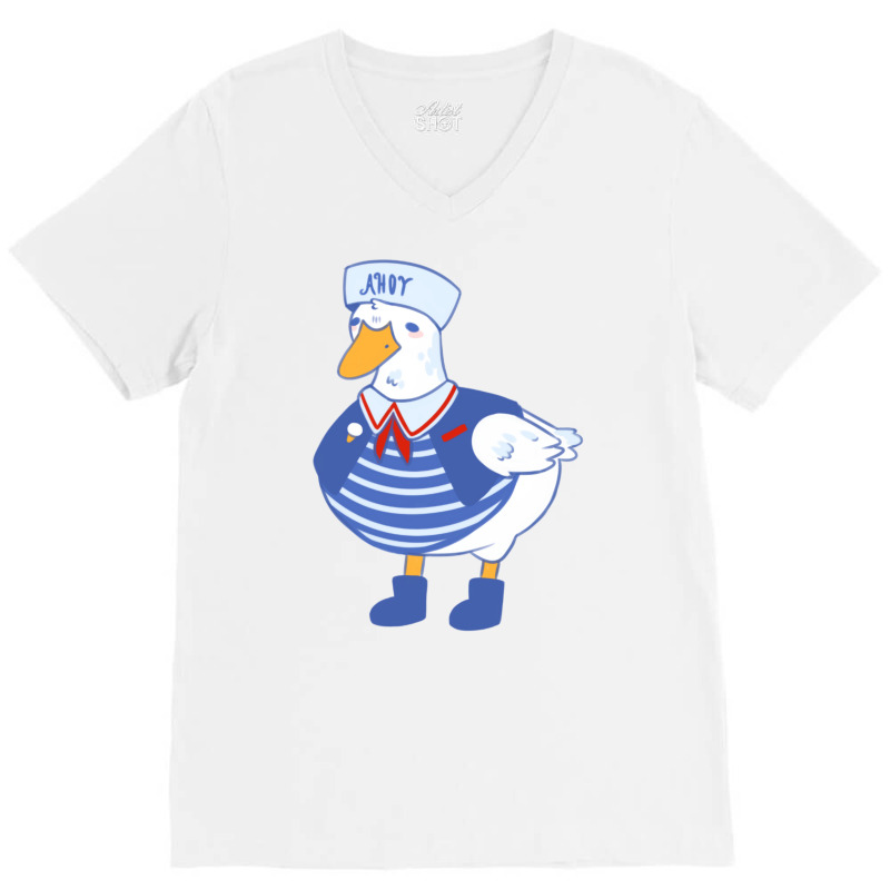 Robin Duckley V-Neck Tee by preetynikomek | Artistshot