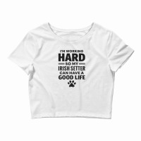 I'm Working Hard So My Irish Setter Dog Breed Crop Top | Artistshot