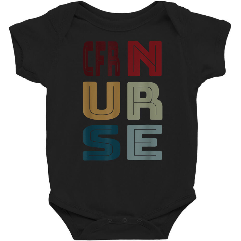 Cfr Nurse Certified Flight Registered Nurse Vintage Retro T Shirt Baby Bodysuit | Artistshot