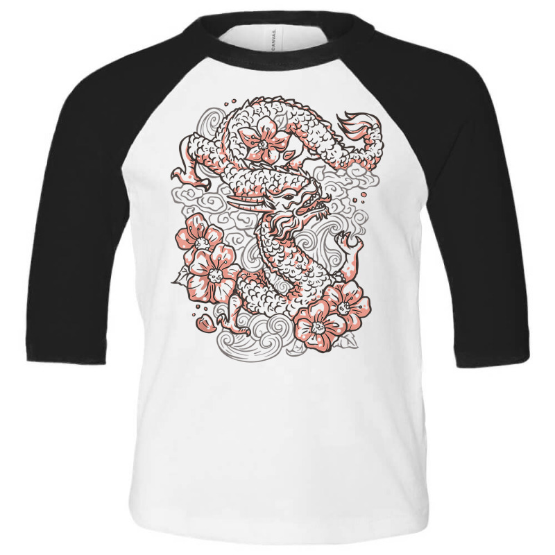 Chinese Vietnamese New Year 12 Zodiacs Calligraphy Dragon T Shirt Toddler 3/4 Sleeve Tee | Artistshot