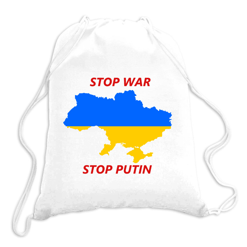 Stop War Stop Putin Drawstring Bags | Artistshot