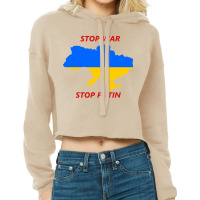 Stop War Stop Putin Cropped Hoodie | Artistshot