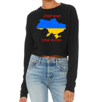 Stop War Stop Putin Cropped Sweater | Artistshot