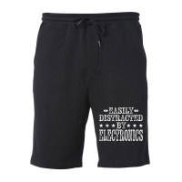 Easily Distracted By Electronics   Electronics Technician T Shirt Fleece Short | Artistshot