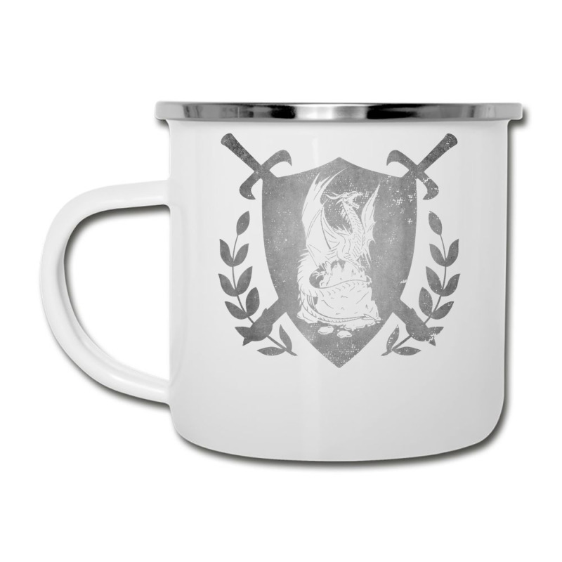 Dragon Crossed Swords Shield Medieval Heraldry Art Graphic T Shirt Camper Cup | Artistshot