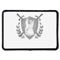 Dragon Crossed Swords Shield Medieval Heraldry Art Graphic T Shirt Rectangle Patch | Artistshot