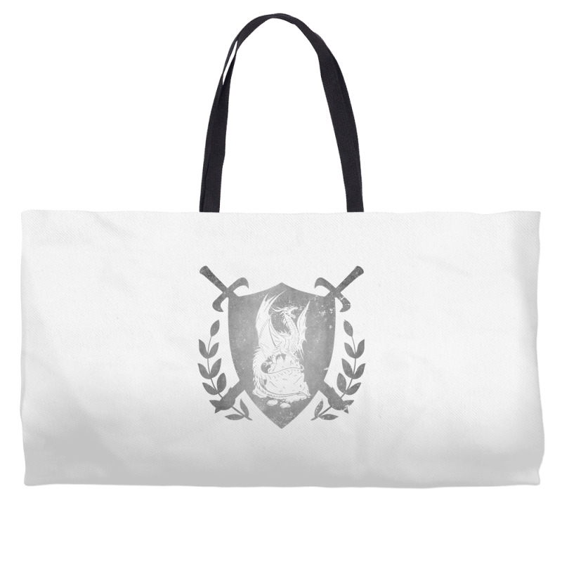 Dragon Crossed Swords Shield Medieval Heraldry Art Graphic T Shirt Weekender Totes | Artistshot