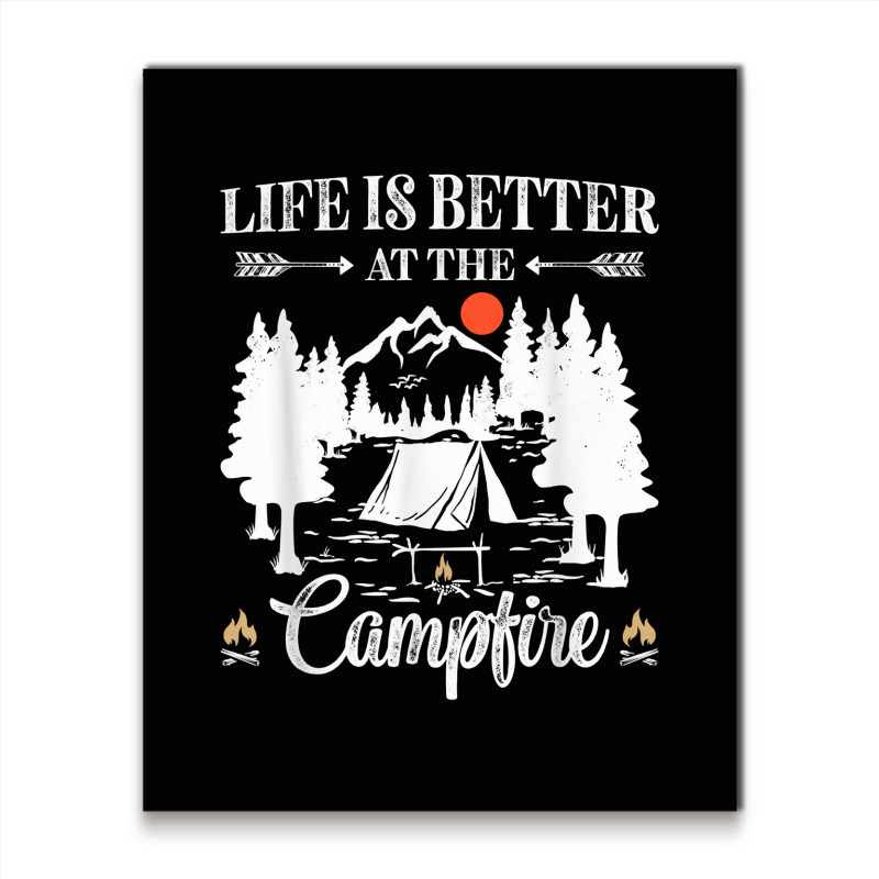 Funny Camping Saying For Men Women Kids Camper Camp Campfire T Shirt Metal Print Vertical | Artistshot