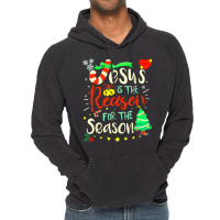 Funny Christmas Pajamas Jesus Is The Reason For The Season T Shirt Vintage Hoodie | Artistshot