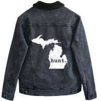 Limited Edition Hunt Michigan Bowhunting State Deer Hunting For Hunter Unisex Sherpa-lined Denim Jacket | Artistshot