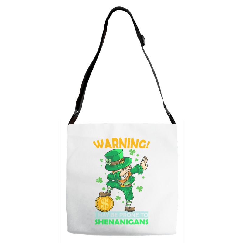 St Patricks Day Irish Dabbing Leprechaun St Patrick S Day Adjustable Strap Totes | Artistshot