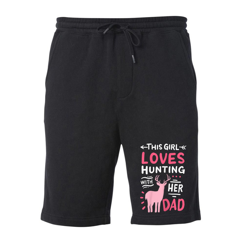 Hot Trend Hunting Girl With Her Dad Father's Day Fleece Short by Estrada Link | Artistshot