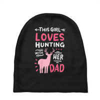 Hot Trend Hunting Girl With Her Dad Father's Day Baby Beanies | Artistshot