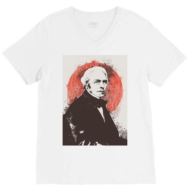 Michael Faraday Painting V-neck Tee | Artistshot