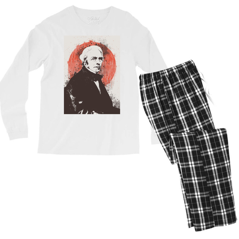 Michael Faraday Painting Men's Long Sleeve Pajama Set | Artistshot