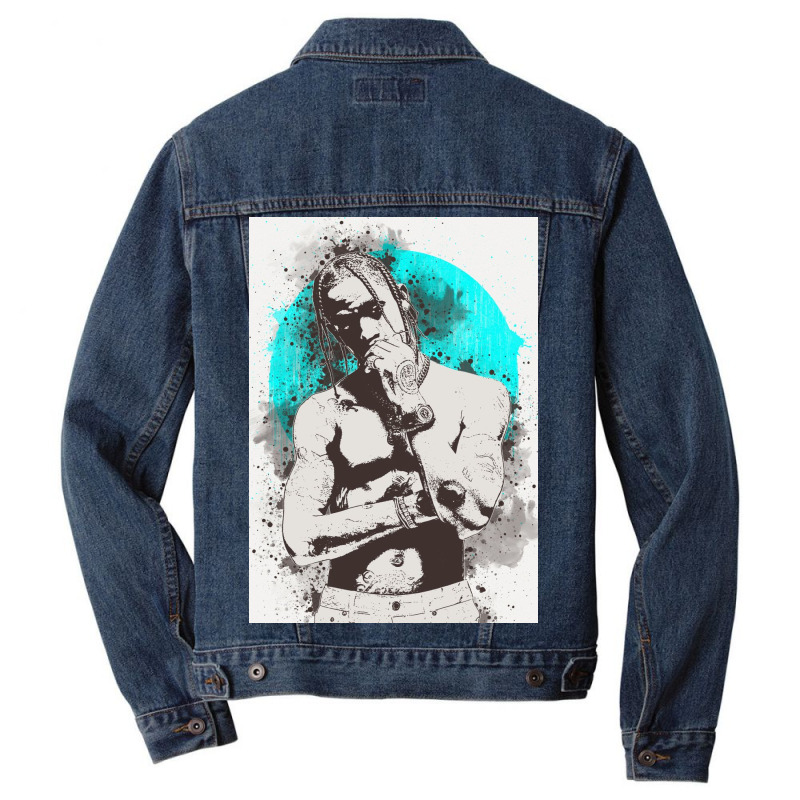 Travis Scott Painting Art Men Denim Jacket | Artistshot