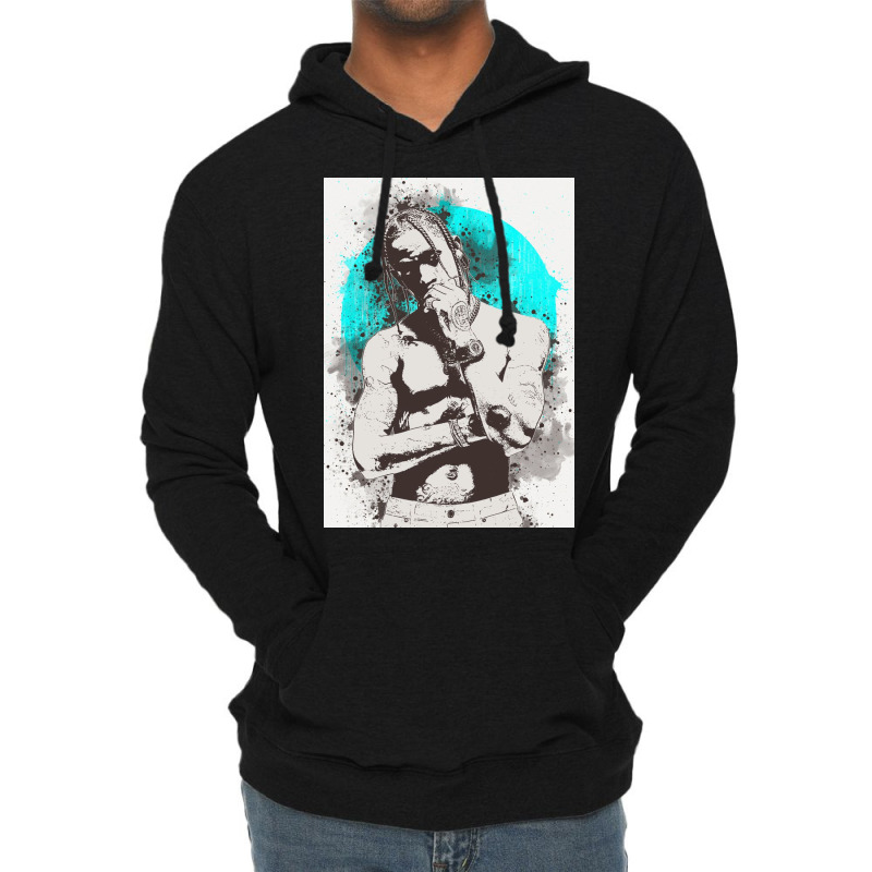 Travis Scott Painting Art Lightweight Hoodie | Artistshot