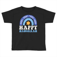 Happy Hanukkah Chanukah Rainbow Menorah Jewish Holiday T Shirt Toddler T-shirt | Artistshot