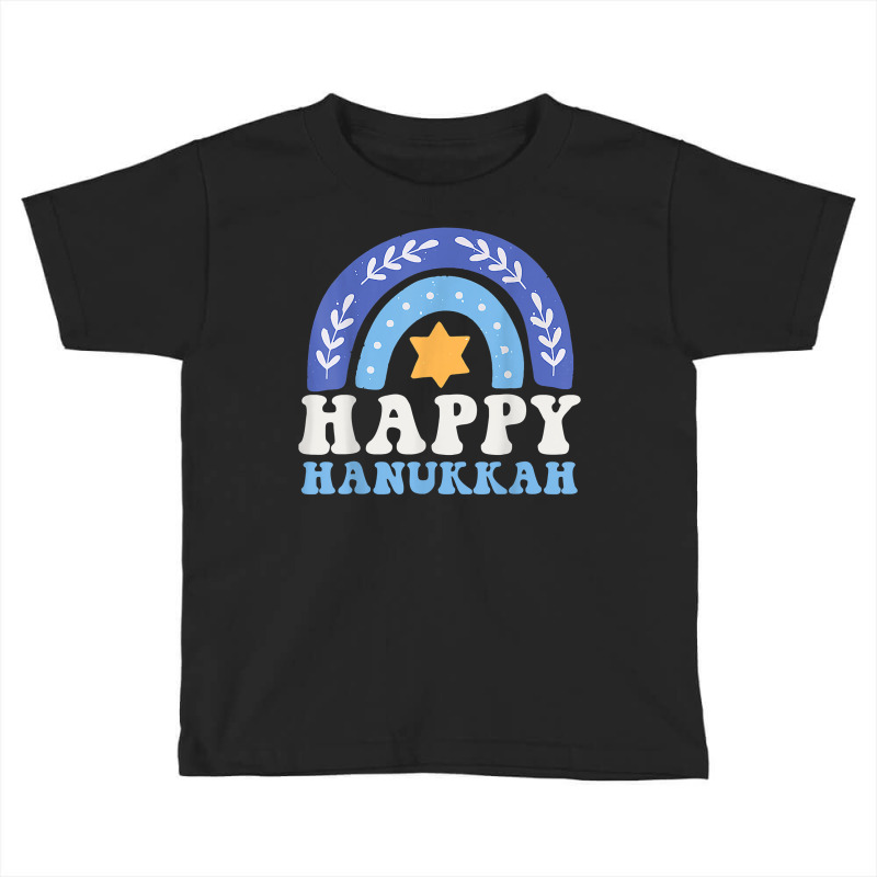 Happy Hanukkah Chanukah Rainbow Menorah Jewish Holiday T Shirt Toddler T-shirt | Artistshot