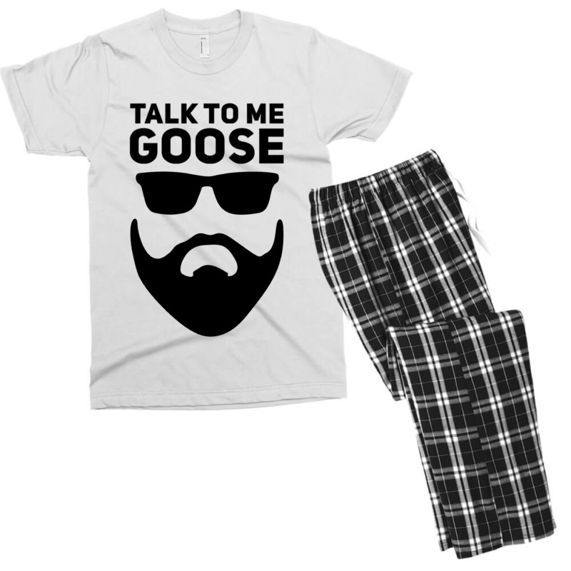 Talk To Me Goose Men's T-shirt Pajama Set | Artistshot