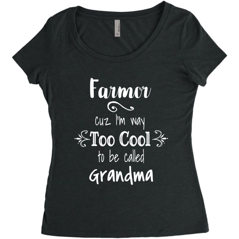 Farmor Too Cool To Call Grandma Danish Swedish Grandmother Women's Triblend Scoop T-shirt by JamesArtists | Artistshot