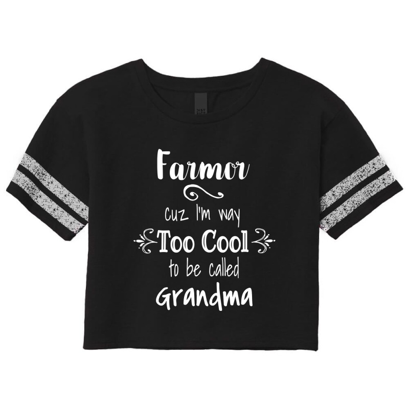 Farmor Too Cool To Call Grandma Danish Swedish Grandmother Scorecard Crop Tee by JamesArtists | Artistshot